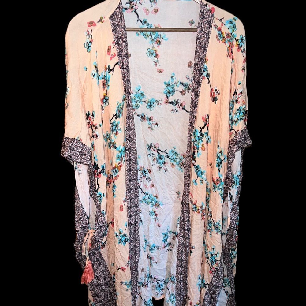 Xhilaration peach boho kimono size XS/S